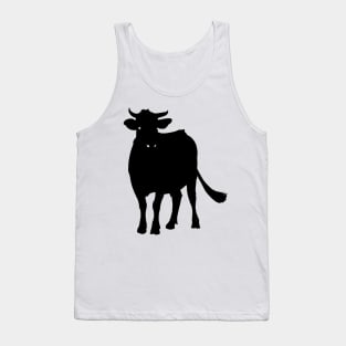 Cow Black Silhouette Milk Pet Animal Cool Style Tank Top